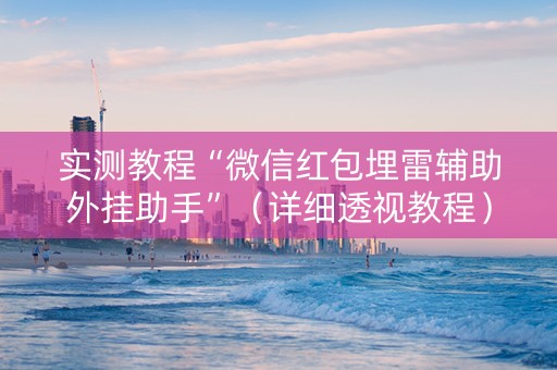 实测教程“微信红包埋雷辅助外挂助手”（详细透视教程）-哔哩哔哩