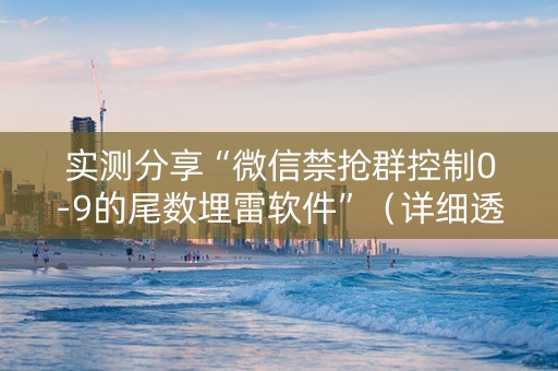 实测分享“微信禁抢群控制0-9的尾数埋雷软件”（详细透视教程）-哔哩哔哩