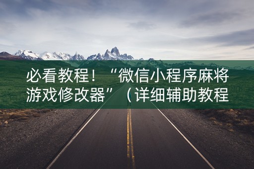 必看教程！“微信小程序麻将游戏修改器”（详细辅助教程）-哔哩哔哩