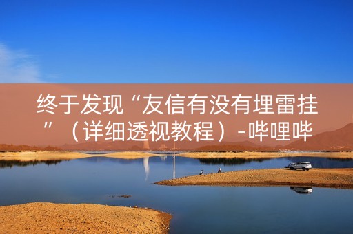 终于发现“友信有没有埋雷挂”（详细透视教程）-哔哩哔哩