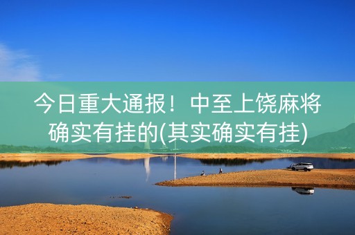 今日重大通报！中至上饶麻将确实有挂的(其实确实有挂)
