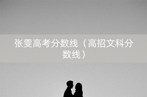 张雯高考分数线（高招文科分数线）