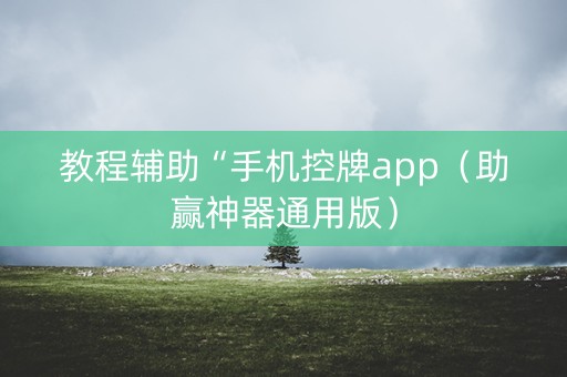 教程辅助“手机控牌app（助赢神器通用版）
