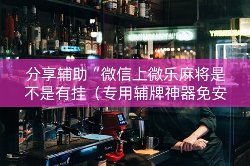 分享辅助“微信上微乐麻将是不是有挂（专用辅牌神器免安装）