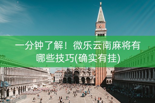 一分钟了解！微乐云南麻将有哪些技巧(确实有挂)