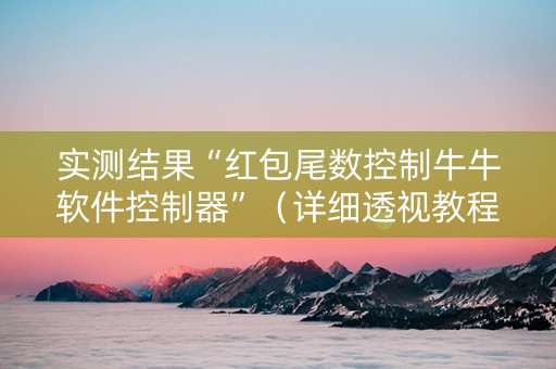 实测结果“红包尾数控制牛牛软件控制器”（详细透视教程）-哔哩哔哩