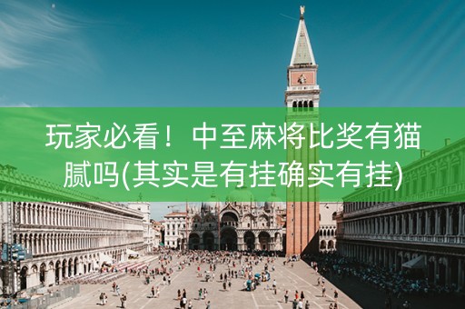 玩家必看！中至麻将比奖有猫腻吗(其实是有挂确实有挂)
