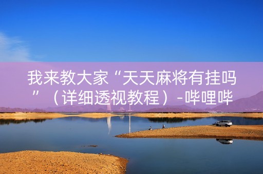 我来教大家“天天麻将有挂吗”（详细透视教程）-哔哩哔哩