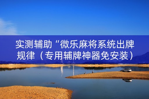 实测辅助“微乐麻将系统出牌规律（专用辅牌神器免安装）