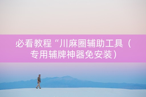 必看教程“川麻圈辅助工具（专用辅牌神器免安装）