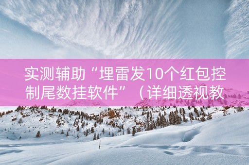 实测辅助“埋雷发10个红包控制尾数挂软件”（详细透视教程）-哔哩哔哩