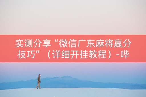 实测分享“微信广东麻将赢分技巧”（详细开挂教程）-哔哩哔哩