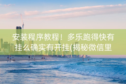 安装程序教程！多乐跑得快有挂么确实有开挂(揭秘微信里胜率到哪调)