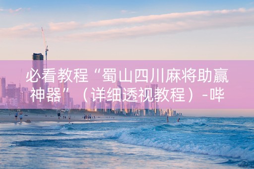 必看教程“蜀山四川麻将助赢神器”（详细透视教程）-哔哩哔哩