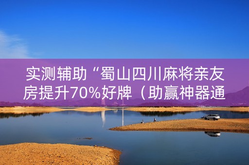 实测辅助“蜀山四川麻将亲友房提升70%好牌（助赢神器通用版）