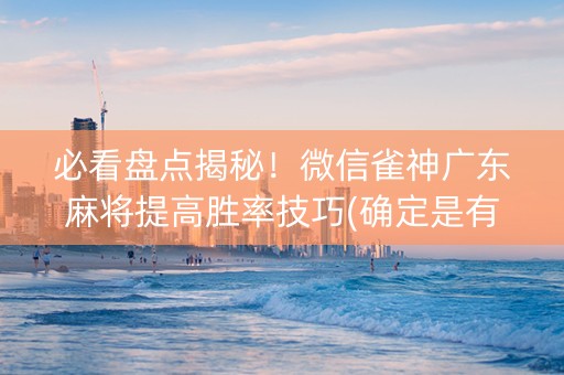 必看盘点揭秘！微信雀神广东麻将提高胜率技巧(确定是有挂)