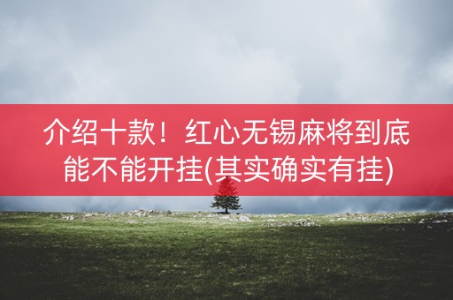 介绍十款！红心无锡麻将到底能不能开挂(其实确实有挂)
