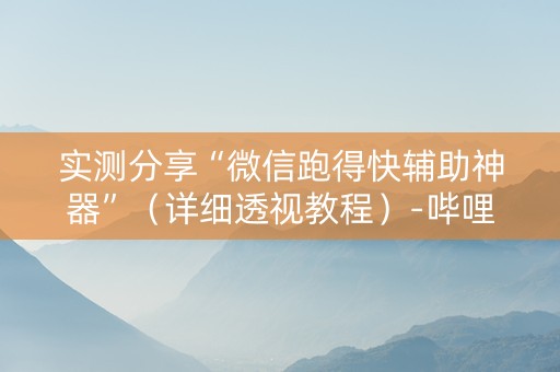 实测分享“微信跑得快辅助神器”（详细透视教程）-哔哩哔哩