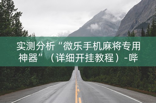实测分析“微乐手机麻将专用神器”（详细开挂教程）-哔哩哔哩