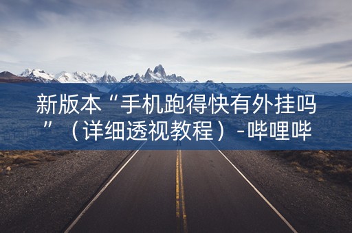新版本“手机跑得快有外挂吗”（详细透视教程）-哔哩哔哩