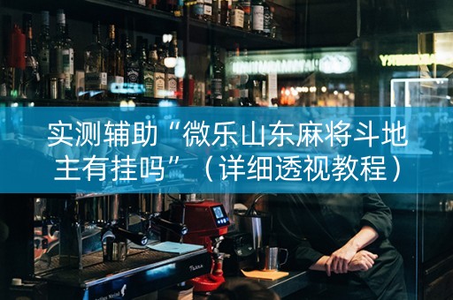 实测辅助“微乐山东麻将斗地主有挂吗”（详细透视教程）-哔哩哔哩