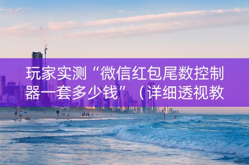 玩家实测“微信红包尾数控制器一套多少钱”（详细透视教程）-哔哩哔哩