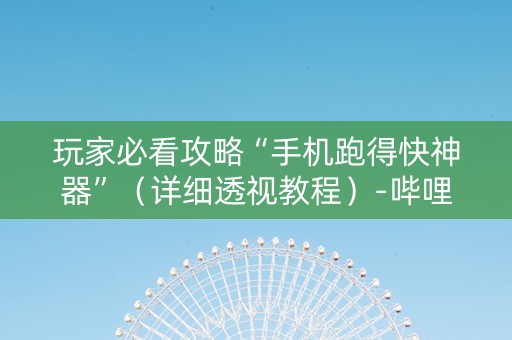 玩家必看攻略“手机跑得快神器”（详细透视教程）-哔哩哔哩