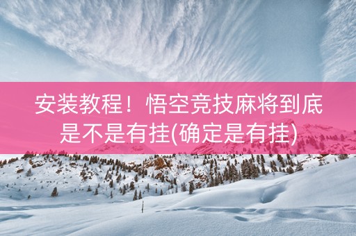 安装教程！悟空竞技麻将到底是不是有挂(确定是有挂)