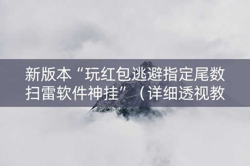 新版本“玩红包逃避指定尾数扫雷软件神挂”（详细透视教程）-哔哩哔哩