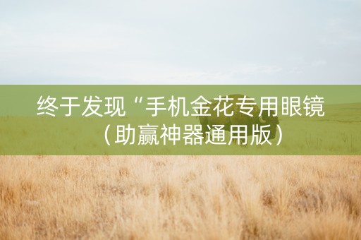 终于发现“手机金花专用眼镜（助赢神器通用版）