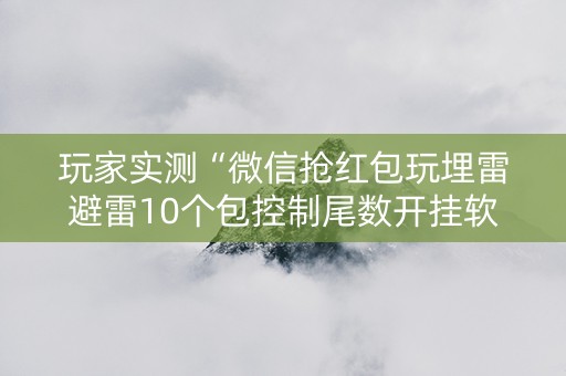 玩家实测“微信抢红包玩埋雷避雷10个包控制尾数开挂软件”（详细透视教程）-哔哩哔哩