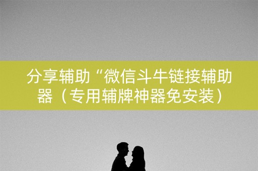 分享辅助“微信斗牛链接辅助器（专用辅牌神器免安装）