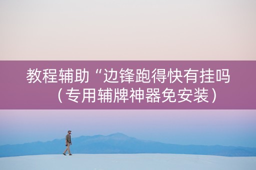 教程辅助“边锋跑得快有挂吗（专用辅牌神器免安装）