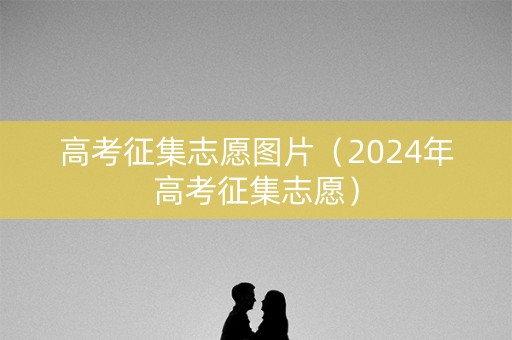 高考征集志愿图片（2024年高考征集志愿）