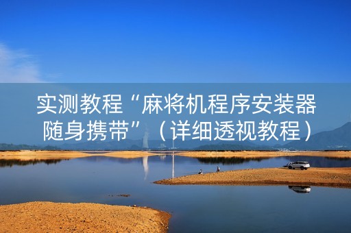 实测教程“麻将机程序安装器随身携带”（详细透视教程）-哔哩哔哩