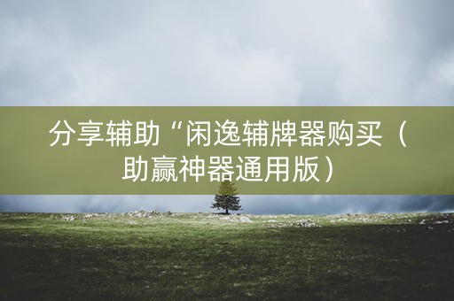分享辅助“闲逸辅牌器购买（助赢神器通用版）