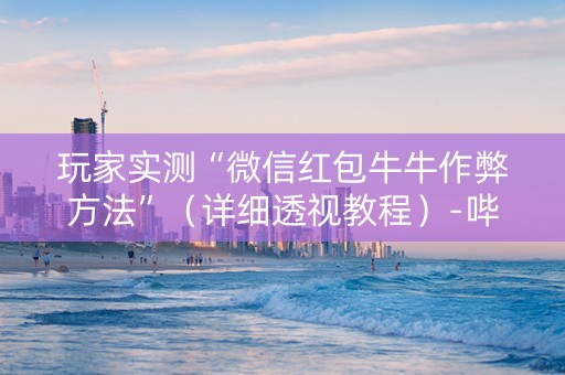 玩家实测“微信红包牛牛作弊方法”（详细透视教程）-哔哩哔哩