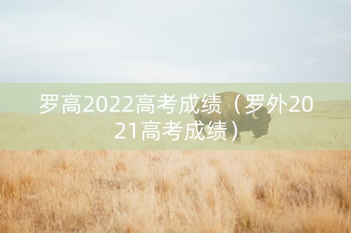 罗高2022高考成绩（罗外2021高考成绩）