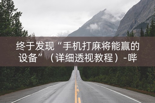 终于发现“手机打麻将能赢的设备”（详细透视教程）-哔哩哔哩