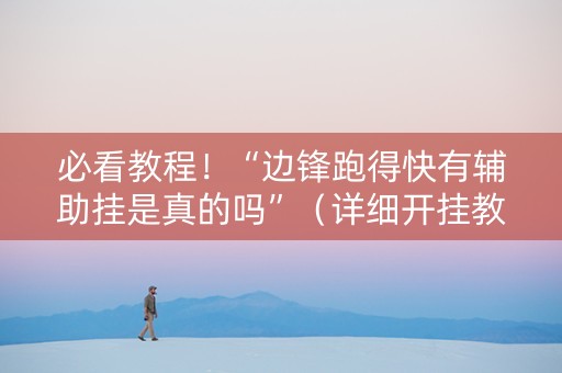 必看教程！“边锋跑得快有辅助挂是真的吗”（详细开挂教程）-哔哩哔哩