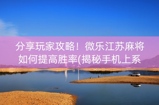 分享玩家攻略！微乐江苏麻将如何提高胜率(揭秘手机上系统发好牌)