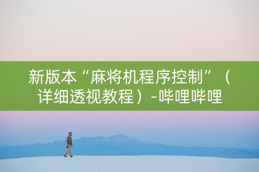 新版本“麻将机程序控制”（详细透视教程）-哔哩哔哩