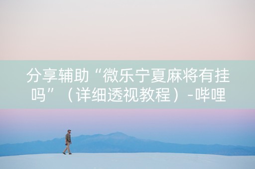 分享辅助“微乐宁夏麻将有挂吗”（详细透视教程）-哔哩哔哩