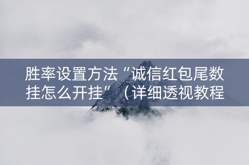 胜率设置方法“诚信红包尾数挂怎么开挂”（详细透视教程）-哔哩哔哩
