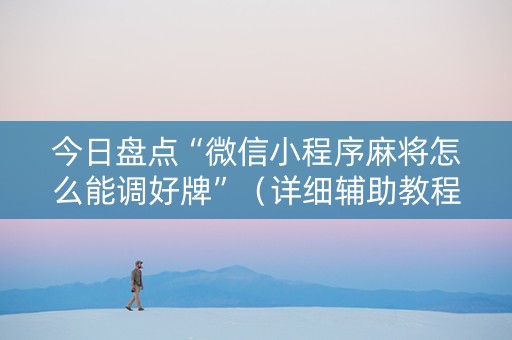 今日盘点“微信小程序麻将怎么能调好牌”（详细辅助教程）-哔哩哔哩