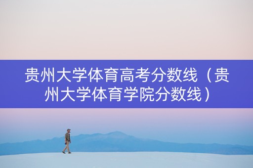 贵州大学体育高考分数线（贵州大学体育学院分数线）