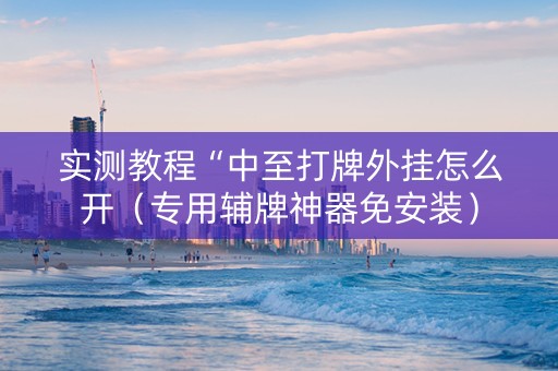 实测教程“中至打牌外挂怎么开（专用辅牌神器免安装）