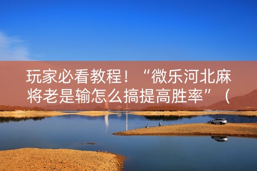 玩家必看教程！“微乐河北麻将老是输怎么搞提高胜率”（详细辅助教程）-哔哩哔哩