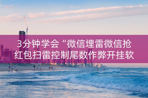 3分钟学会“微信埋雷微信抢红包扫雷控制尾数作弊开挂软件”（详细透视教程）-哔哩哔哩