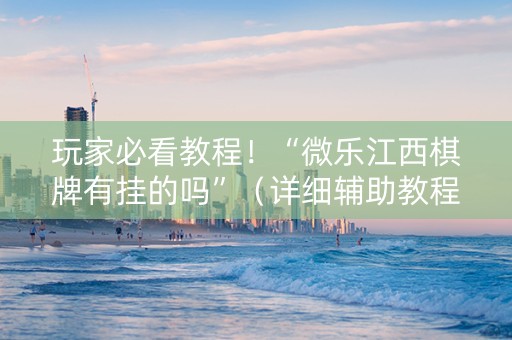 玩家必看教程！“微乐江西棋牌有挂的吗”（详细辅助教程）-哔哩哔哩